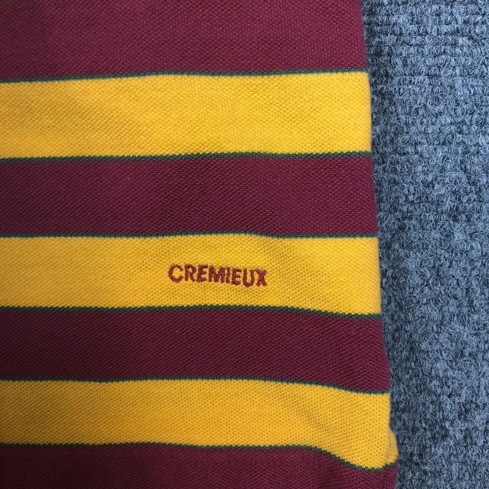Daniel Cremieux Classic Men Large Long Sleeve Polo Shirt Rugby Stripe - Picture 9 of 11